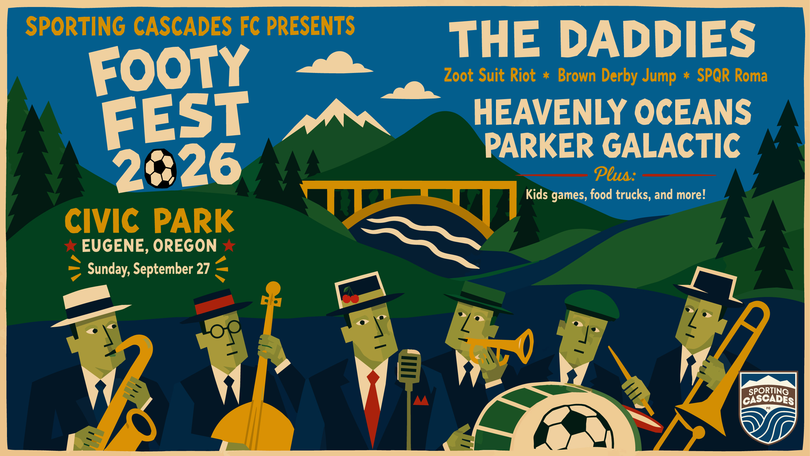 Sporting Cascades FC presents Footy Fest 2026, our inaugural select-a-seat event into a one-day music festival!